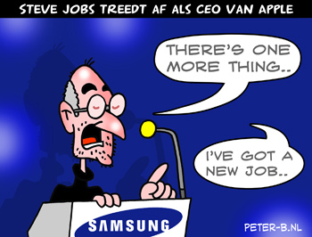 Steve Jobs treed af